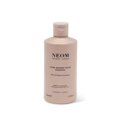 NEOM - Super Shower Power Natural Shampoo, 300 ml, Purifying Cleanser | Spearmint, Rosmarin & Eukalyptus | Für alle Haartypen