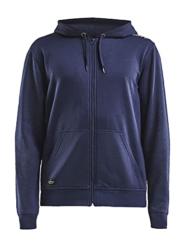 Craft Community Hoodie mit Zipper für Herren | Größe L | Navy | Hoodie mit Reißverschluss | Sweatjacke Herren mit Kapuze | Kapuzenpullover | Sweatshirt | Mikrofaser-Baumwolle-Mix