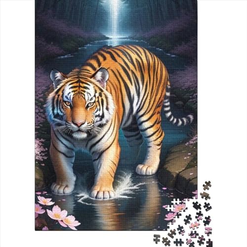 1000-teiliges Puzzle für Erwachsene und Teenager. Tiger-Puzzle für Erwachsene und Teenager. Holzpuzzle für Erwachsene und Teenager (Größe: 75 x 50 cm).