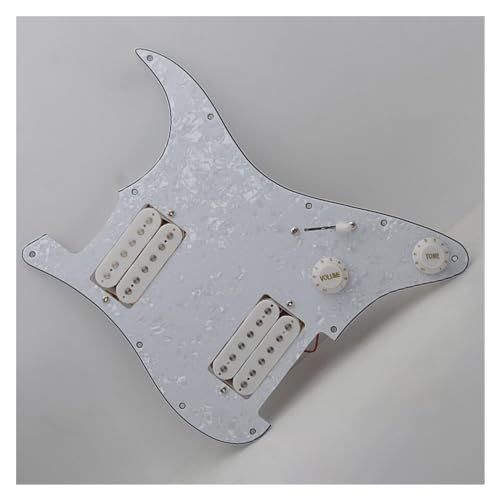 Standard-Pickguard-Tonabnehmer HH Schlagbrett für E-Gitarre, komplettes Set mit Schaltkreis-Frontabdeckung, langlebiges Tonabnehmer-Teile-Set (Color : 6)