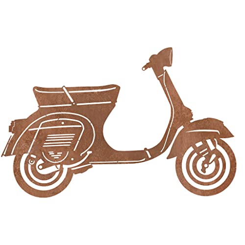 steland metallmanufaktur® Design | Wand-Bild Vespa Scooter | Stahl (Rost)