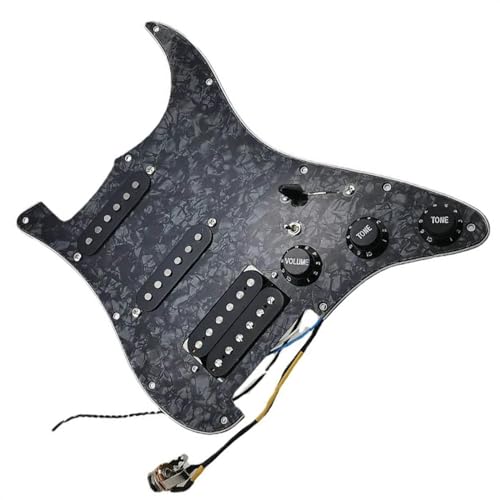 Standard-Pickguard-Tonabnehmer SSH E-Gitarren-Tonabnehmer, 7-Wege-Typ, vollständig bestücktes Schlagbrett, Gitarren-Ersatzteile (Color : 2)