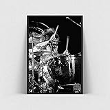 YYLPRQQ Gemälde John Bonham Drum Sticks Poster Drucken Wandkunst Bild Für Wohnzimmer Leinwand Kunst Poster 50X70Cm