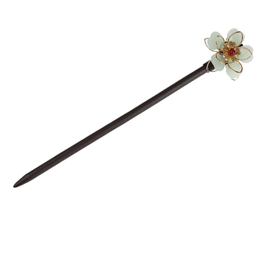 Retro-Haarbalken, chinesische Haarschläge, Holz-Haarstäbchen for Dutts, niedliche Blumen-Haar-Essstäbchen, handgefertigt, elegante Haarnadeln, chinesische klassische Holz-Essstäbchen for Frauen, Haarz