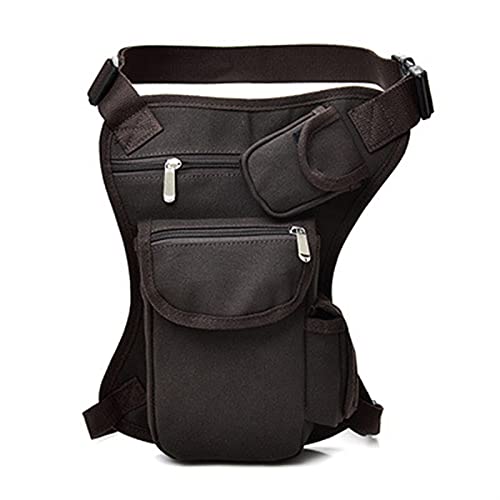 Leg Bag Motorrad Motorrad Oberschenkeltasche Leinwand Taille Tasche Drop Bein Tasche männer Gürtel Fahrrad Motorrad Geld Gürtel Tasche Unisex männer Schwarz Gürtel Verpackung Tasche(1)