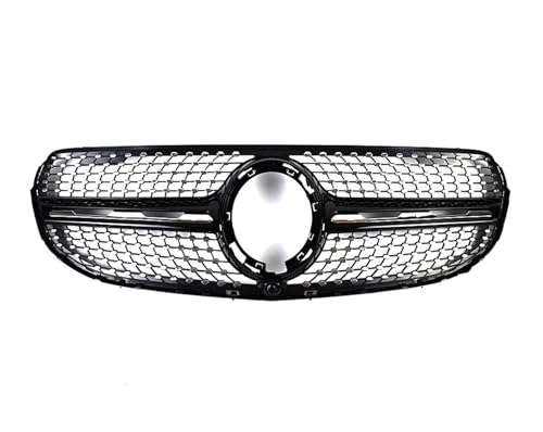 Frontgrills Für Benz Für GLC X253 2019-2021 GT Diamond Style Modifiziertes Bodykit Tuning Hood Mesh Frontstoßstangengrill Renngrillgitter Front Bumper Grille(DM Black)