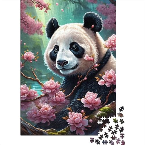 500-teiliges Puzzle für Erwachsene und Teenager, Panda-Puzzle für Erwachsene und Teenager, Holzpuzzle für Erwachsene und Teenager (Größe: 52 x 38 cm)