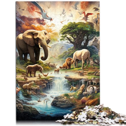 Puzzles zum Verschenken, Afrikanische Tiere, 1000 Puzzles für Erwachsene, Holzpuzzles, Familienaktivitätspuzzles, Lernspiele, 1000 Teile (50 x 75 cm)