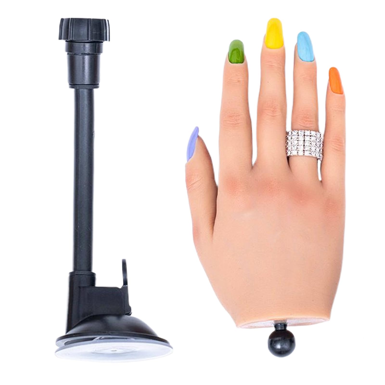 Übungshand für Acryl-Nägel, Übungshand, falsche Hand für Nagelübungen, Fexible Nail Hand Praxis Mannequins Hand Silikon Maniquin Hand