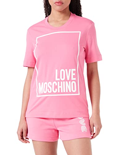 Love Moschino Women's Regular fit Short-Sleeved T-Shirt, Fuchsia, 44