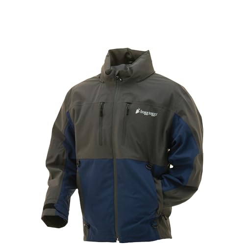 FROGG TOGGS Herren Pilot 2 Guide Regenjacke, wasserdicht, atmungsaktiv, Staubblau/Schiefer, Small