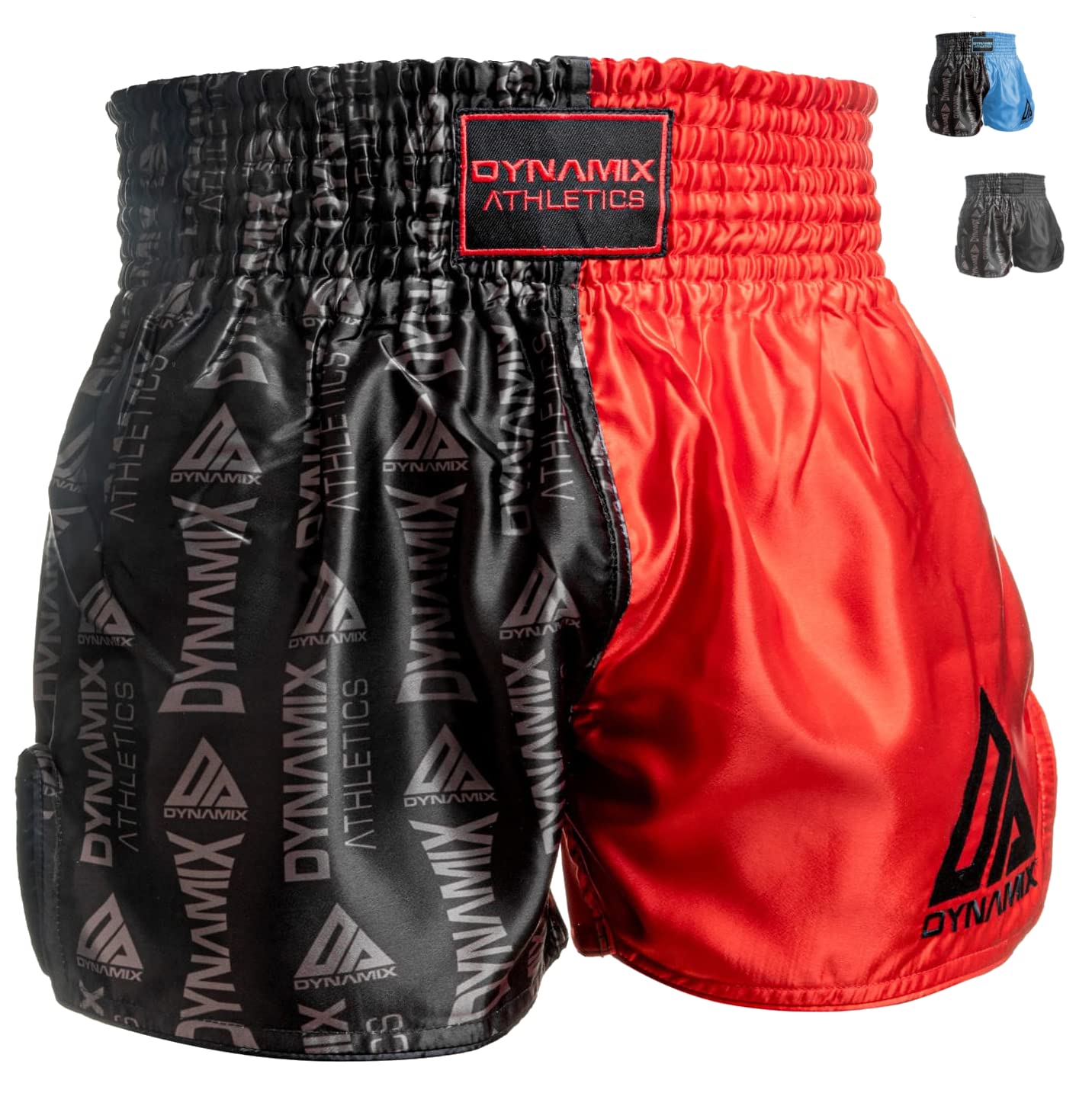 Dynamix Athletics Muay Thai Shorts Binary - Traditionelle Klassische Hose für Thaiboxen Kampfsport Kickboxen in modernem Design (as3, alpha, l, regular, regular, Schwarz)