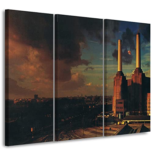 Artis Prints Leinwandbild Pink Floyd, Album Cover, Animals, Industrial, Klein bis XXL, Inneneinrichtung - Wohnzimmer - Wohnung, Dekoration