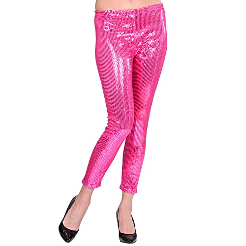 "PINK SEQUIN LEGGINGS" - (S)