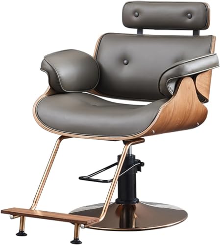 Hydraulische Friseurstühle, klassisches Leder, 360 Grad drehbar, höhenverstellbar, für Salon, Schönheit, Tattoo, Friseur, Rasur, Styling