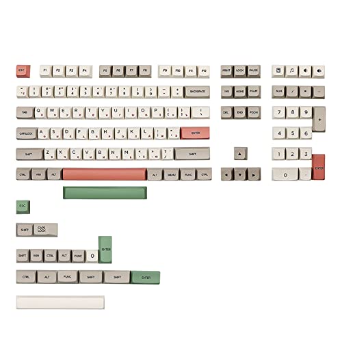 Mehrsprachige 9009 für graue Tasten, Farbstoff-Sublimationstastenkappen für mechanische Tastaturen, 126 Stück