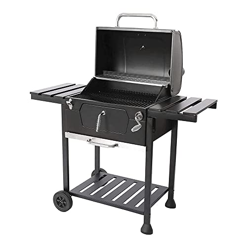 Tragbarer Holzkohlegrill für zu Hause, kleiner BBQ-Smoker, Tischgrill-Holzkohle für Outdoor-Camping, Garten, Kochen im Hinterhof, Picknick, Reisen