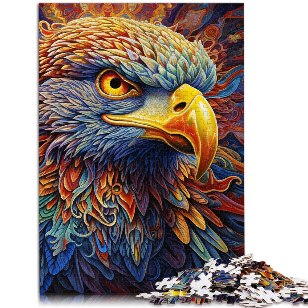 Puzzles für Bunter Adler, 1000 Puzzles für Erwachsene, 1000 Teile, Holzpuzzle, Spielspielzeug für Familienpuzzle, Geschenkangebot als Geschenk für die ganze Familie (50 x 75 cm)