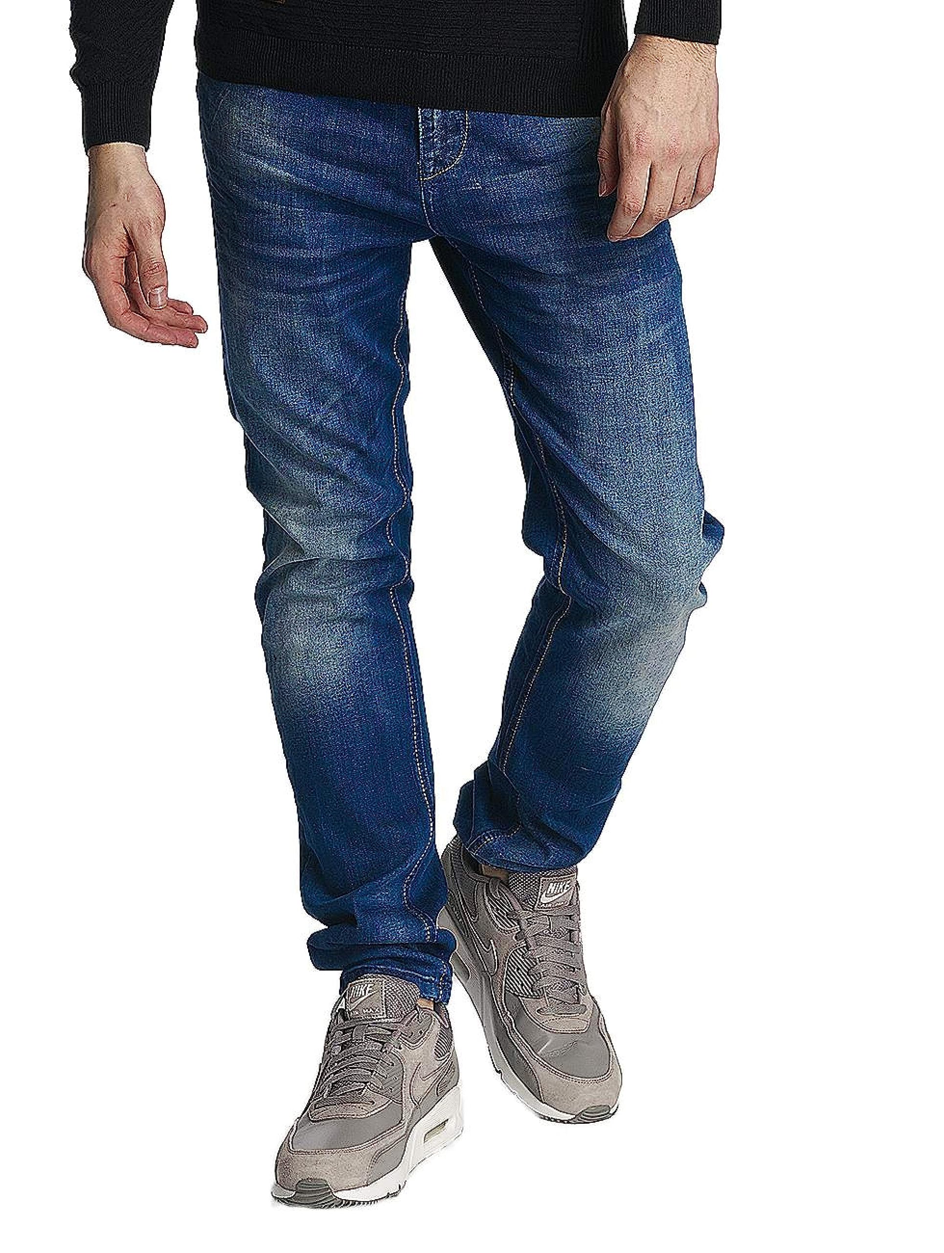 Cipo & Baxx Klassiche Herren Jeans Hose Slim-Fit Skinny Men Denim Jeanshose Pants Freizeithose Pants Freizeit W33 L32 Blau