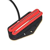 ZENGXUE Schwarze Farbe E-Gitarre Dual Schiene Stil Bridge Pickup Keramik Bridge Pickup Vier Counduspusion Mit Schild Humbucker Tonabnehmer Set (Color : Crimson)