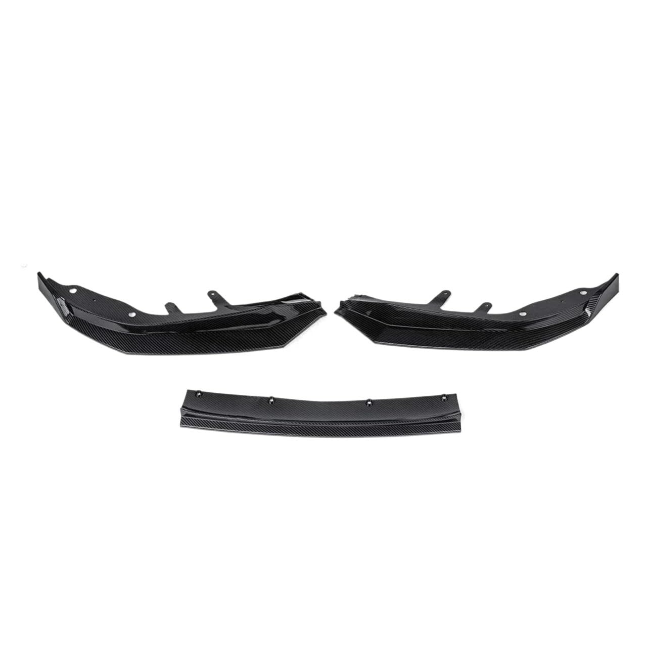 Splitter 3 STÜCKE Für 4er G22 G23 2020+ Body Kit Frontstoßstange Splitter Lippe Diffusor Spoiler Stoßstange Deflektor Glanz Schwarz Frontlippe(Carbon Look)