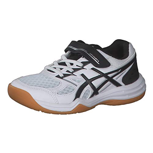 ASICS Unisex-Child Upcourt 4 PS Running Shoe, White/Black