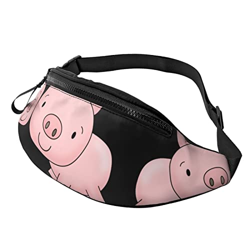 Piggy Hüfttasche für Damen und Herren, Hüfttasche, Reisen, Yoga, Fitnessstudio, für Outdoor, Workout, Sport, Reisen, Laufen, Schwarz , Einheitsgröße