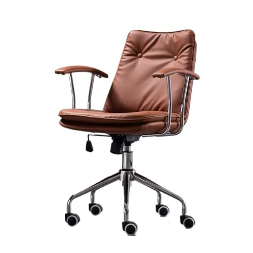 Bürostühle Moderner Bürostuhl aus PU-Leder, bequemer Schreibtischstuhl for das Home-Office mit Rollen und Armlehnen, Konferenzstuhl, ergonomischer Stuhl, verstellbarer Drehstuhl Schreibtischstuhl(Oran