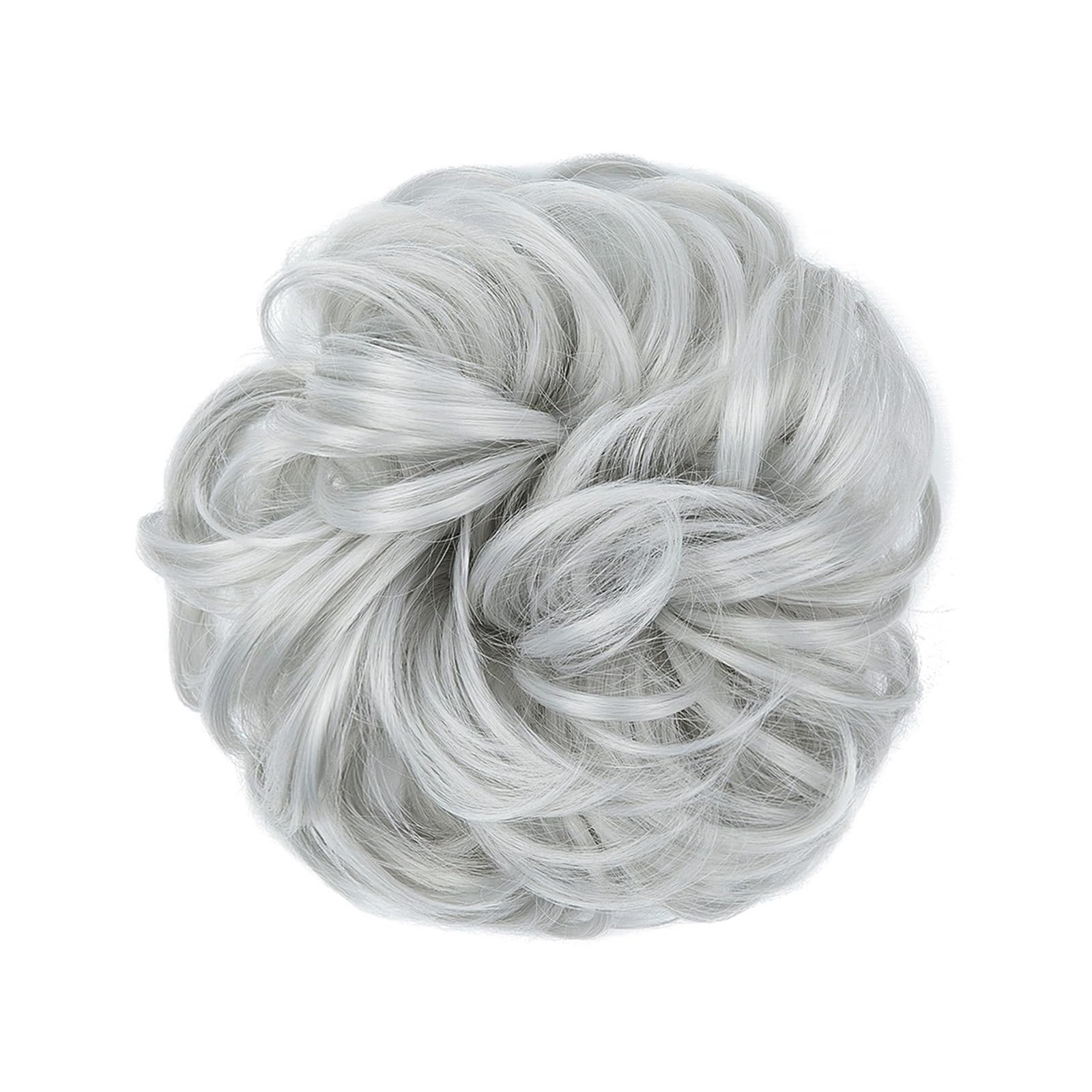 Haarteile Haarknoten Unordentlicher synthetischer Haarknoten for den täglichen Gebrauch, Chignon-Scrunchies, gefälschtes Haarband, Zopf, elastisches Haarteil, Schwanz for Frauen H9 Brötchen Haare(60B)