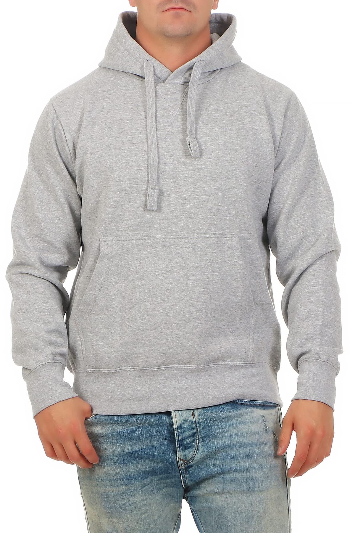 Happy Clothing Herren Pullover mit Kapuze Pulli, Größe:S, Farbe:Grau meliert