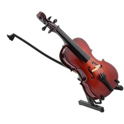 5,5 Zoll Holz Home Dekoration Zubehör Miniatur Cello Mit Koffer Instrument Modell Miniatur Dekor Musikalisches Modell Musikinstrumente Miniatur