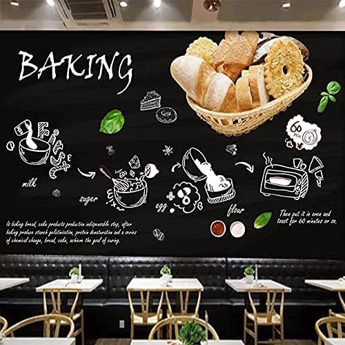 XLMING Handbemalte Bäckerei Und Konditorei Küche Esszimmer Arbeitszimmer Wohnzimmer TV Hintergrund Wand 3D Tapete-350cm×256cm