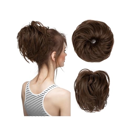 Haarteile Haarknoten Synthetisches, gefälschtes, unordentliches Dutthaar, lockiges Band, Haarteil, Haargummi, Scrunchie, Wickelstück, elastisches Haar, Chignon, Cheveux, Schwanz, Hochsteckfrisur for D