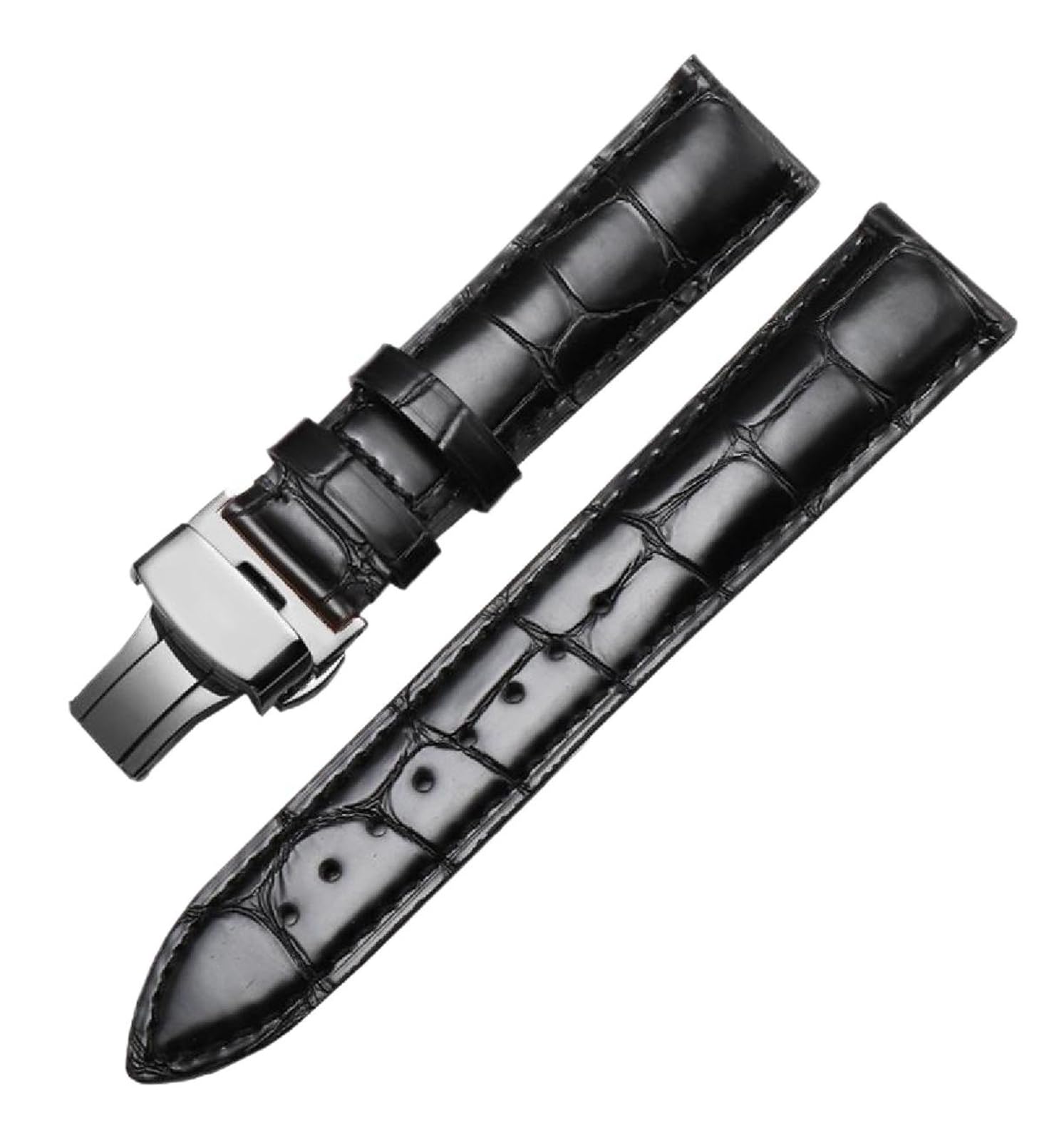 SpaRcz Uhrenarmband aus echtem Leder für Herren, weiches Rindsleder, Schmetterlingsschnalle, Zubehör, Uhrenkette für Damen, 14-22mm, Farbe 1, 16mm