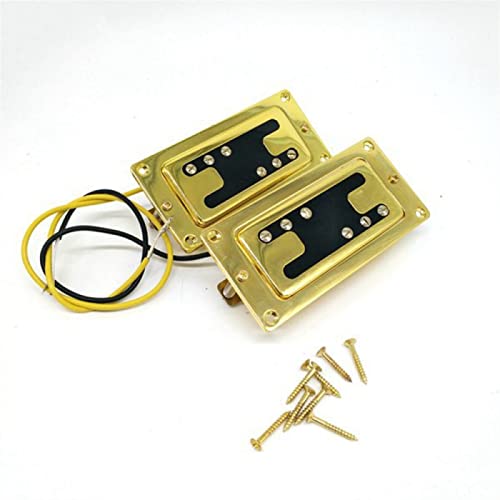 ZENGXUE Goldene Messing-Mini-Pickup 6-Zeichenfolge 6 Magnetsäulen-Pickup-E-Gitarre Für Gibson Geeignet Humbucker Tonabnehmer Set