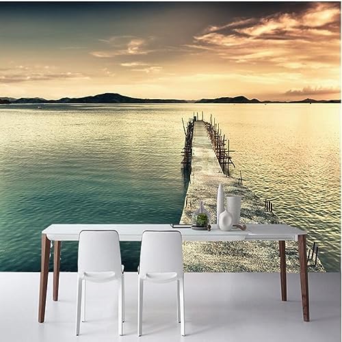 XLMING Brücken In Der Landschaft 3D Tapete Home Dekoration Wohnzimmer Sofa Schlafzimmer Tv Hintergrund Wand-150cm×105cm