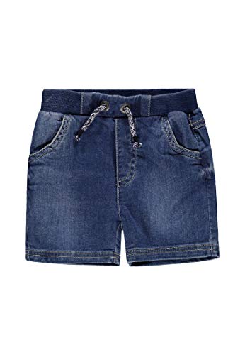 Bellybutton mother nature & me Jungen Knitted Jeans Shorts, Blau (Light Blue Denim|Blue 0014), (Herstellergröße: 128)