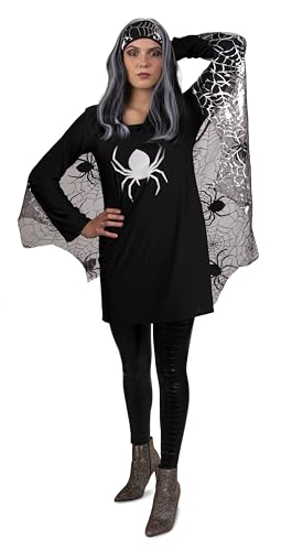 PartyXPeople PxP 13612 - Spinne Roxy Kleid, Halloween Kostüm Gr. 36-50 (48/50)