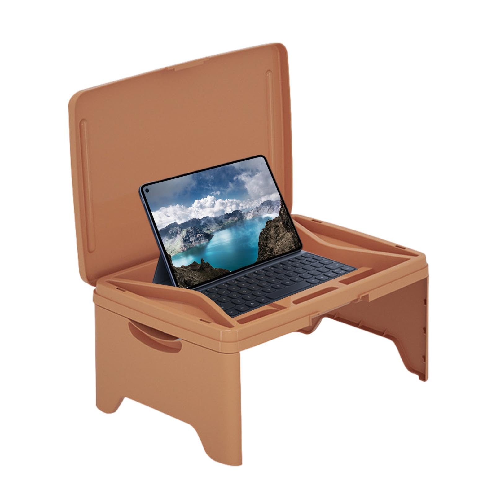 Faltbarer Schreibtisch für Laptop, Betttisch, zusammenklappbarer Schreibtisch für Laptop, Bett, Tablett für Frühstück für Gadgets und Snacks