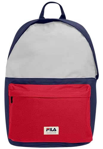 FILA Unisex Boma Badge Backpack S’Cool Two-Medieval Blue-Bright White-True Red-OneSize Rucksack