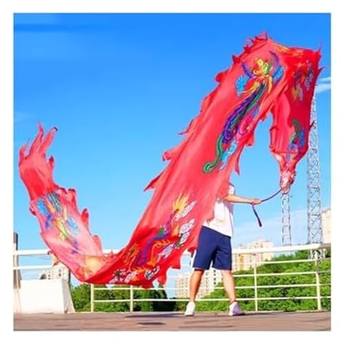 Drachenbänder, Tanzbänder, Tanz-Drachen-Band-Streamer, Outdoor-Flinging-Fitness-Set, chinesische tanzende Drachen-Dekoration, buntes Gymnastikband for Festival-Zubehör(6m/20ft)