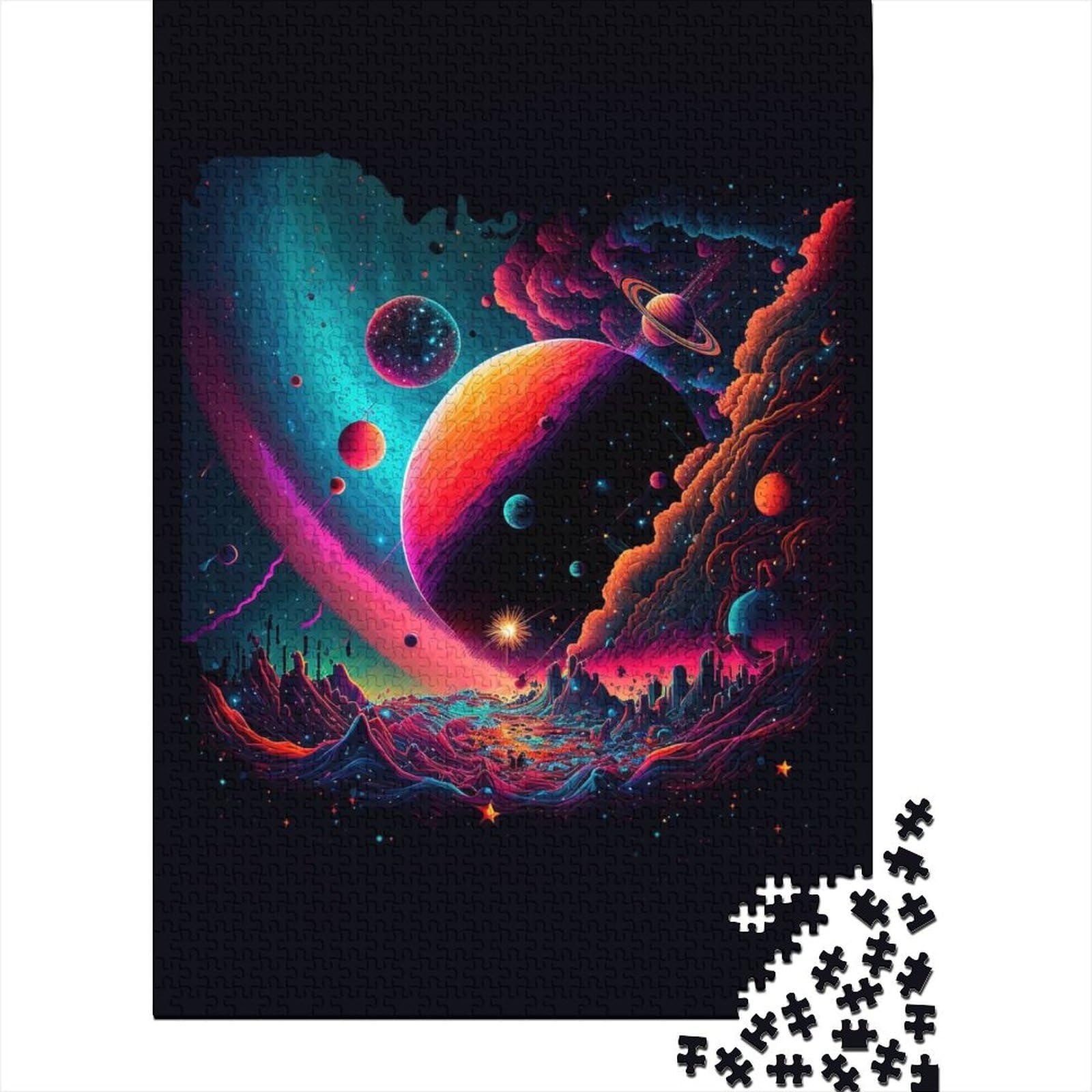 View Infinite Universe Holzpuzzle für Erwachsene, 1000 Teile, Puzzle für Erwachsene, ganze Familie und die (Größe: 75 x 50 cm)