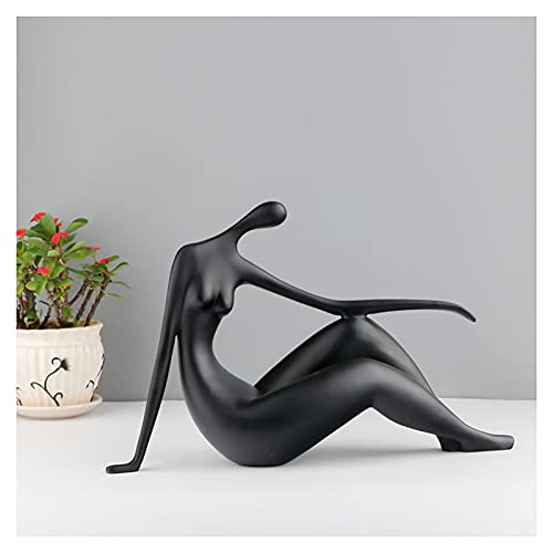 Uziqueif Frau abstrakte Skulpturen Home Decor Modern,Yoga Girl Woman Statuen Figuren Skulpturen Modern Home Desktop Dekoration, TV-Ständer Dekorationen für Wohnzimmer, Harz