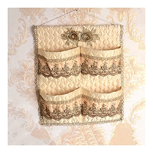 BFVAKBKYT Hängende Lagerung über der Tür, Wall Door Closet Hanging Storage Bag Organizer 4 Pockets Wall Mounted Storage Bag(Beige,4 Pockets)