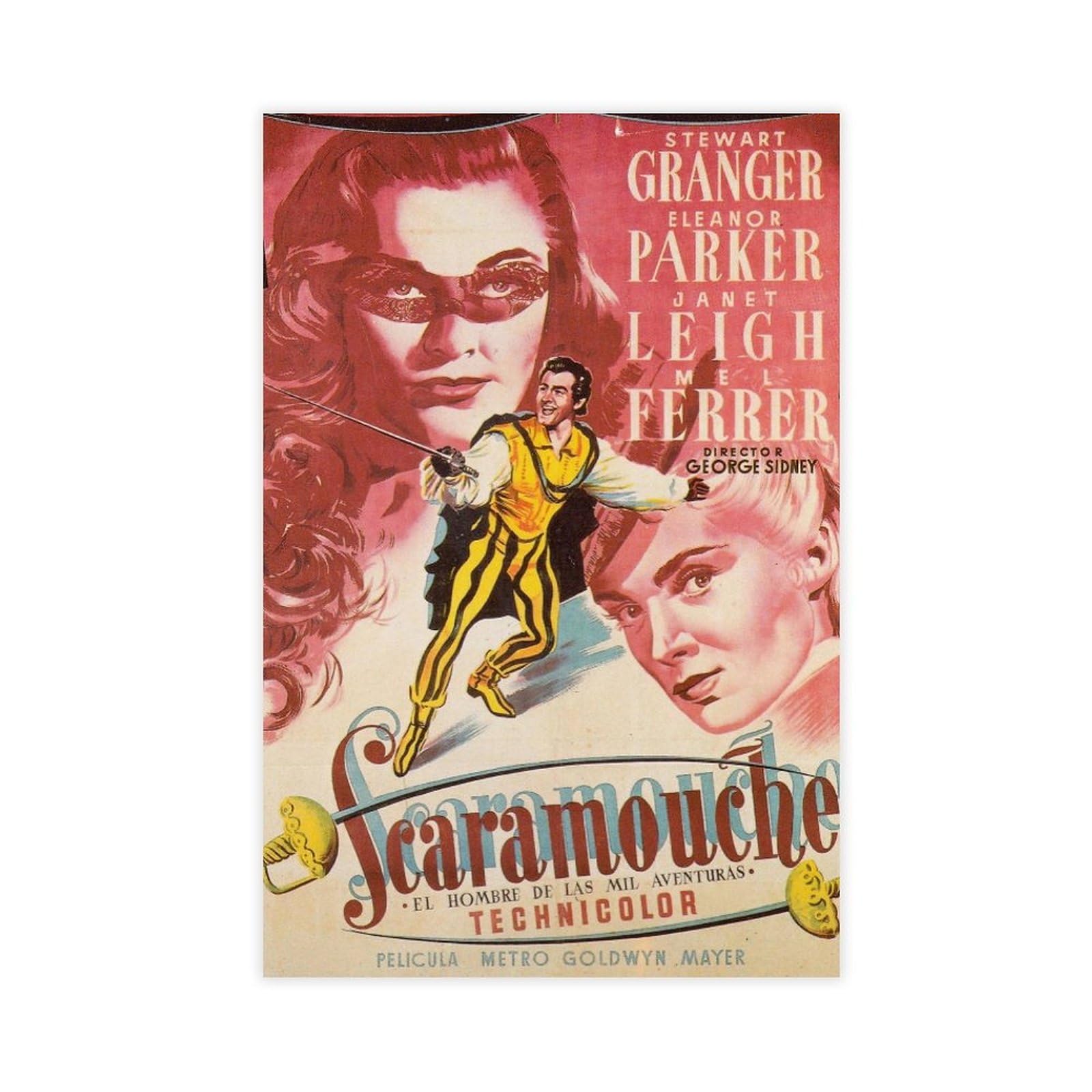 biegzc Spanisches Kino-Poster, Postkarte des 1952, Filmposter auf Leinwand, Schlafzimmer, Dekoration, Landschaft, Büro, Raumdekoration, Geschenk, 60 x 90 cm