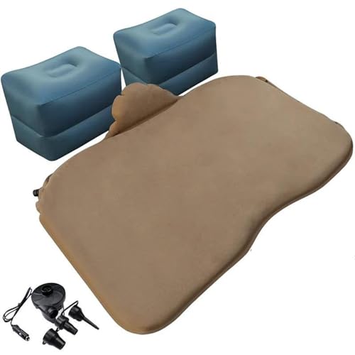 GLILAR Auto Luftmatratze Luftbett Auto Aufblasbares Bett Autozubehör Hinten Schlafmatratze Schlafmatratze Luftkissenbett Auto Reisebett Aufblasbare Luftmatratze(Brown,Size 1)