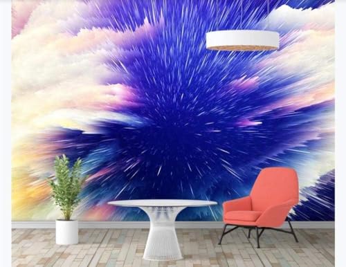 Lila Dreidimensional Abstrakt 3D Tapete Poster Restaurant Schlafzimmer Wohnzimmer Sofa TV Dekorative Wand-200cm×140cm