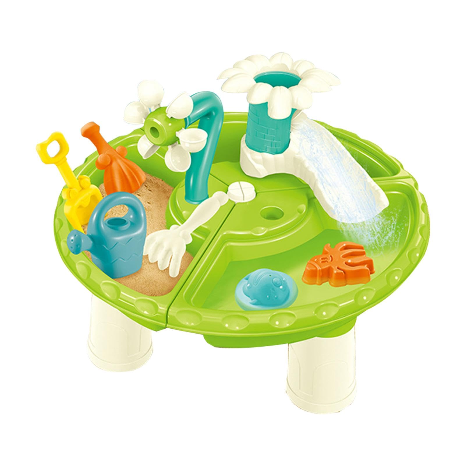 Takluu Sandkastentisch - Strandtisch Für Kinder | Wasserspielzeugzubehör | Wasseraktivitätszentrum | Hinterhof-Wasserspielstation| Sandwassertisch-Set Für Outdoor-Aktivitäten Und Garten