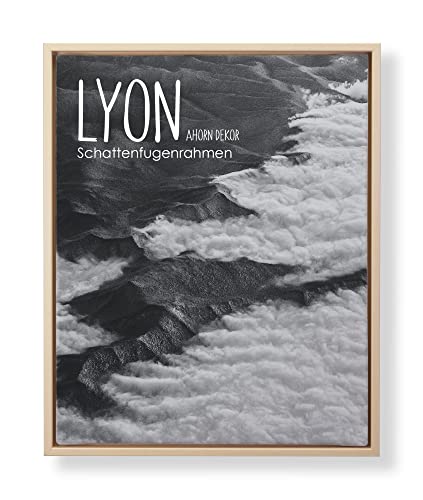 BIRAPA Lyon Keilrahmen für Canvas 60x90 cm in Ahorn, Rahmen für Leinwände, Leerrahmen für Leinwand, Schattenfugenrahmen für Keilrahmen, Leinwand Rahmen