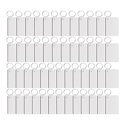 HVVENTY 50 Stück MDF Blanks Double Side Heat Transfer MDF Blanks Board Key Blank MDF Board Blanks